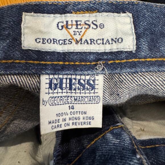 Vtg Guess by Georges Marciano Youth 14 High Rise Straight Leg Jeans Blue Denim - Picture 4 of 5